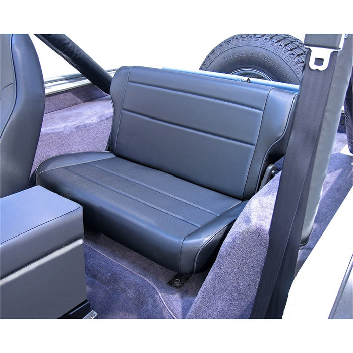 Rugged Ridge 13462.01 Fold And Tumble Rear Seat; Rear; Black; Vinyl; - Truck Part Superstore