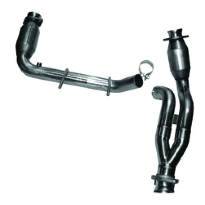 Kooks Custom Headers 13503300 2-1/2in. SS GREEN Catted Y-Pipe. 2009-2010 F150 5.4L 3V. Connects to OEM Exhaust - Truck Part Superstore