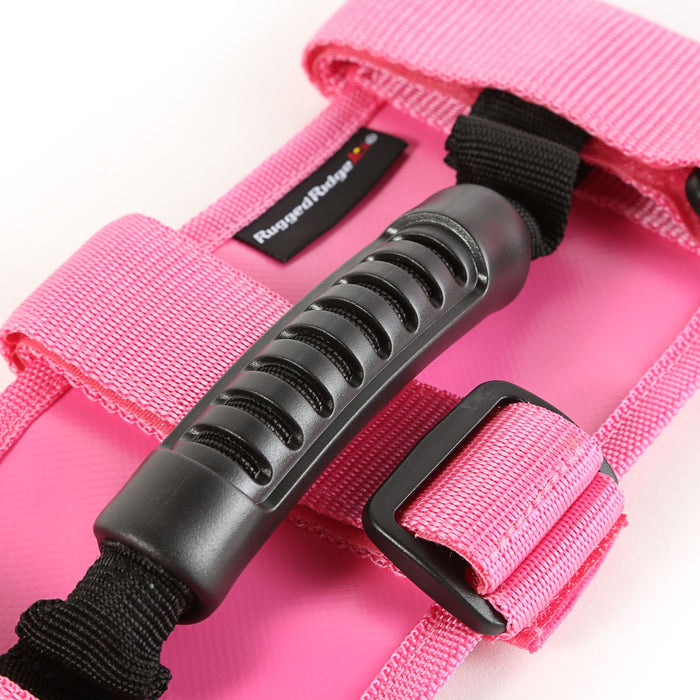 Rugged Ridge 13505.01 Ultimate Grab Handles; Front; Single Handle; Pair; Pink; - Truck Part Superstore