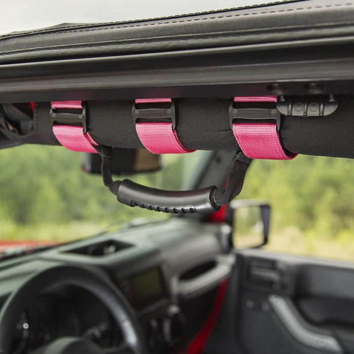 Rugged Ridge 13505.01 Ultimate Grab Handles; Front; Single Handle; Pair; Pink; - Truck Part Superstore