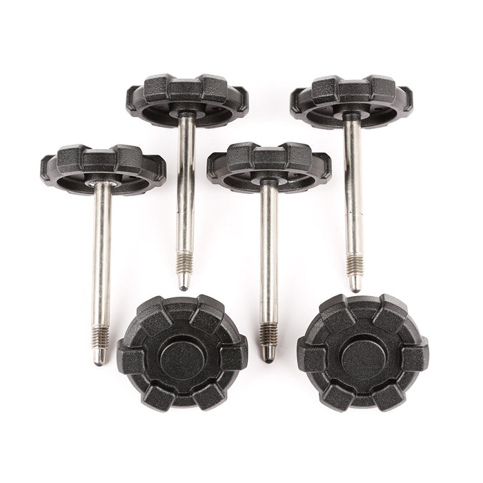 Rugged Ridge 13510.14 Elite Door Surround Knobs; Billet Knobs; 6 Pc. Set; - Truck Part Superstore