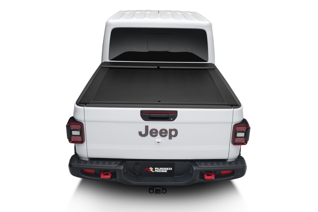 Rugged Ridge 13550.31 Armis Hard Retractable Bed Cover; Locking Security; W/Trail Rail; - Truck Part Superstore