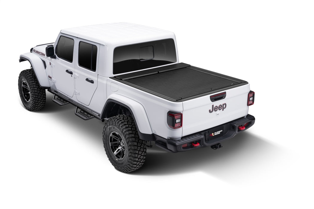 Rugged Ridge 13550.31 Armis Hard Retractable Bed Cover; Locking Security; W/Trail Rail; - Truck Part Superstore