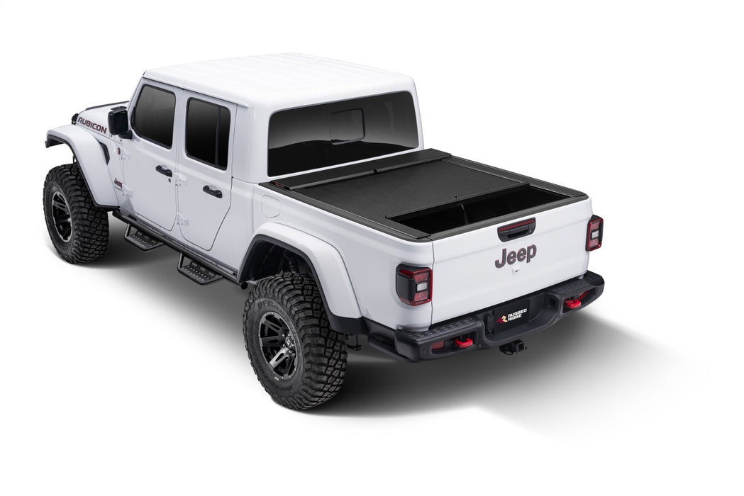 Rugged Ridge 13550.31 Armis Hard Retractable Bed Cover; Locking Security; W/Trail Rail; - Truck Part Superstore