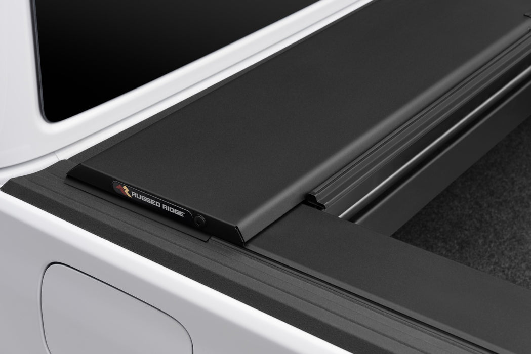 Rugged Ridge 13550.31 Armis Hard Retractable Bed Cover; Locking Security; W/Trail Rail; - Truck Part Superstore