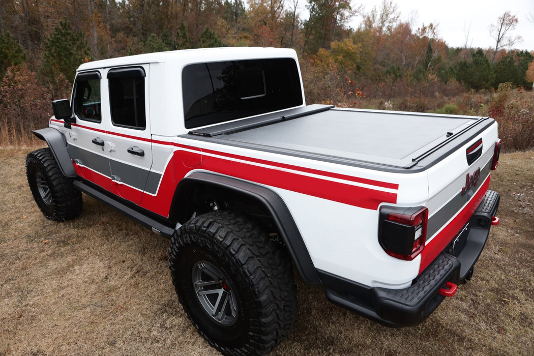 Rugged Ridge 13550.31 Armis Hard Retractable Bed Cover; Locking Security; W/Trail Rail; - Truck Part Superstore