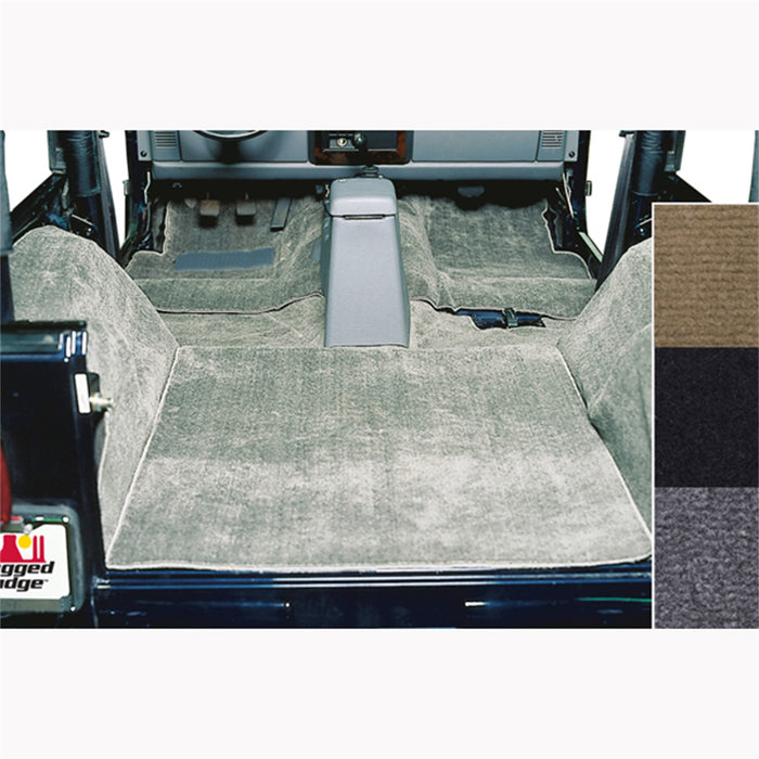 Rugged Ridge 13690.09 Deluxe Carpet Kit; Front And Rear; Deluxe; Gray; - Truck Part Superstore