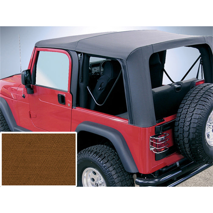 Rugged Ridge 13705.33 Fabric Replacement Top; w/o Door Skins; Dark Tan; - Truck Part Superstore