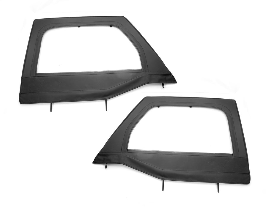 Rugged Ridge 13711.15 Soft Upper Door Frame; Front; Black; Pair; - Truck Part Superstore