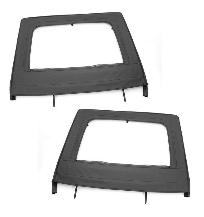 Rugged Ridge 13712.15 Soft Upper Door Frame; Rear; Black; Pair; - Truck Part Superstore