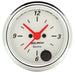 AutoMeter 1385 GAUGE; CLOCK; 2 1/16in.; 12HR; ANALOG; ARCTIC WHITE - Truck Part Superstore