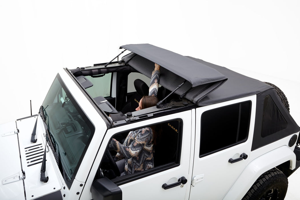 Rugged Ridge 13861.35 Voyager Soft Top; Sail Cloth; Black Diamond; - Truck Part Superstore