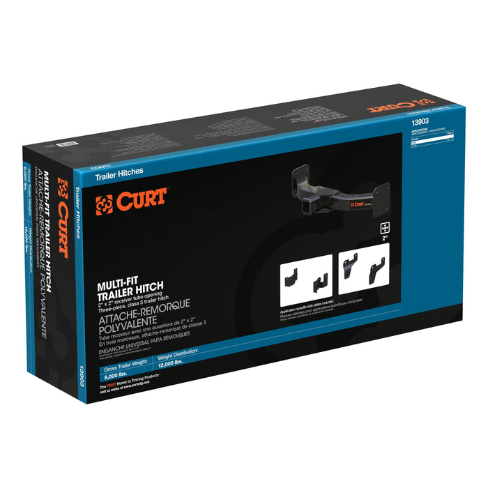 CURT 13903 Class 3 Multi-Fit Trailer Hitch with 2in. Receiver; Select Ford F-150 - Truck Part Superstore