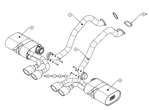 Borla 13921 Axle-Back Exhaust System - EC-Type - Truck Part Superstore