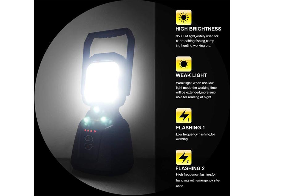 Cali Raised LED 13938894962730 15W Magnetic Base Rechargeable LED Work/Camp Light 3 Mode Rechargable Cali Raised LED - Truck Part Superstore