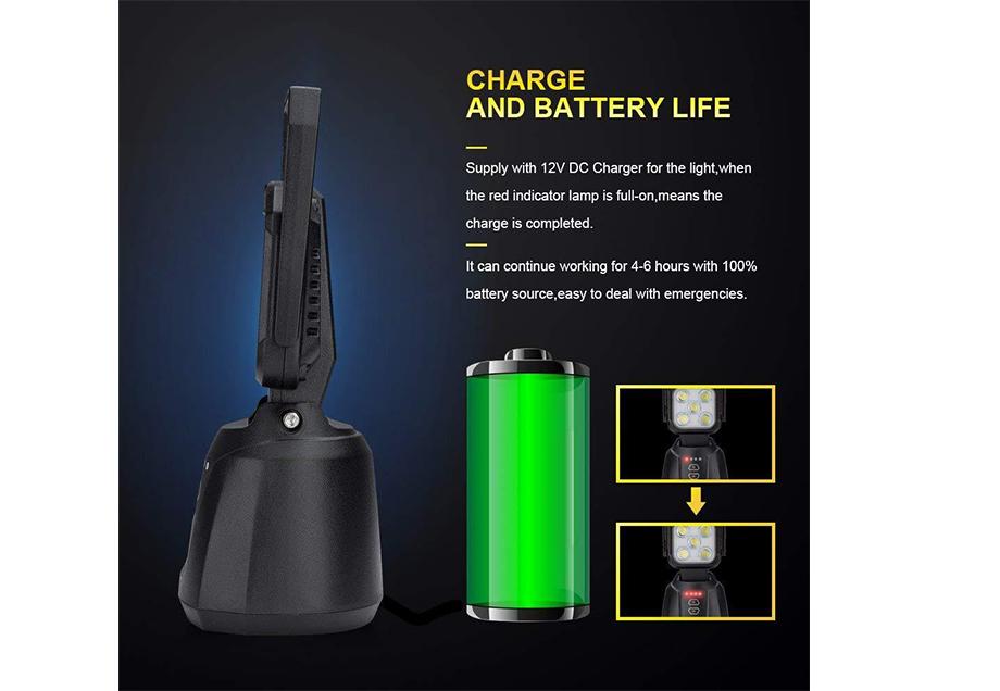 Cali Raised LED 13938894962730 15W Magnetic Base Rechargeable LED Work/Camp Light 3 Mode Rechargable Cali Raised LED - Truck Part Superstore