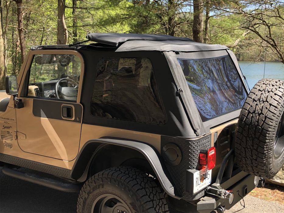 Rampage 139535 Trailview Frameless Soft Top; Black Diamond; w/Tinted Windows/Door Surrounds; - Truck Part Superstore