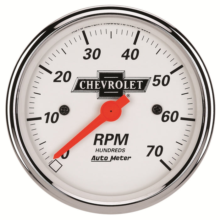 AutoMeter 1398-00408 GAUGE; TACHOMETER; 3 1/8in.; 7K RPM; IN-DASH; CHEVROLET HERITAGE BOWTIE - Truck Part Superstore