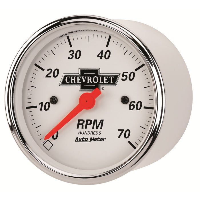 AutoMeter 1398-00408 GAUGE; TACHOMETER; 3 1/8in.; 7K RPM; IN-DASH; CHEVROLET HERITAGE BOWTIE - Truck Part Superstore