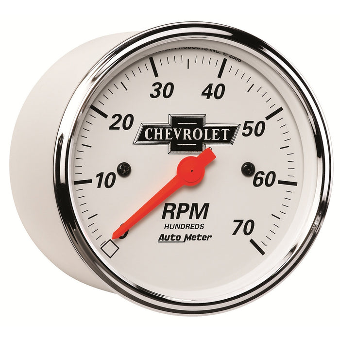 AutoMeter 1398-00408 GAUGE; TACHOMETER; 3 1/8in.; 7K RPM; IN-DASH; CHEVROLET HERITAGE BOWTIE - Truck Part Superstore