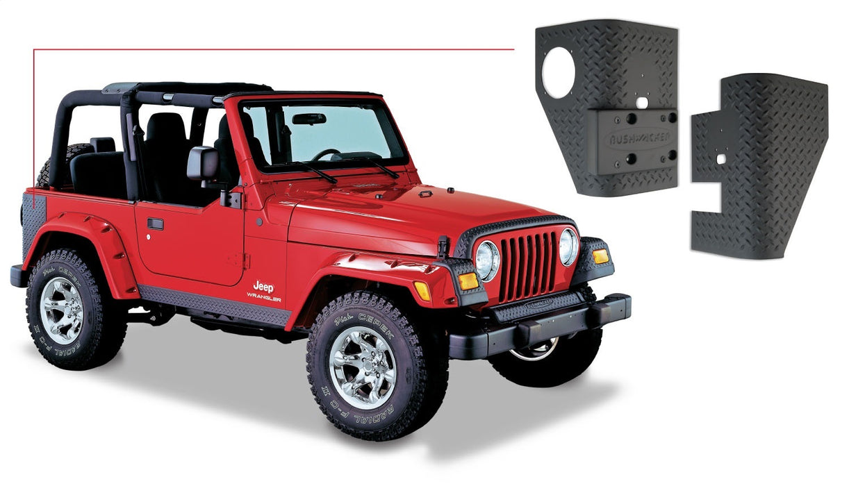 Bushwacker 14001 TrailArmor™ Corner Guard; Rear; OE Matte Black; For Bushwacker Fender Flares; - Truck Part Superstore