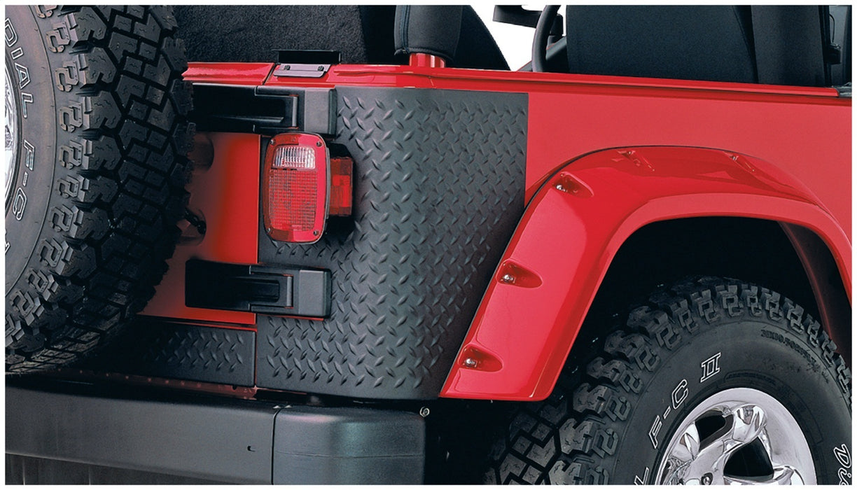 Bushwacker 14001 TrailArmor™ Corner Guard; Rear; OE Matte Black; For Bushwacker Fender Flares; - Truck Part Superstore