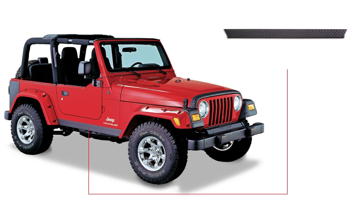 Bushwacker 14002 TrailArmor™ Rocker Panel; OE Matte Black; Side Panels Only; DiamondBack Style; - Truck Part Superstore