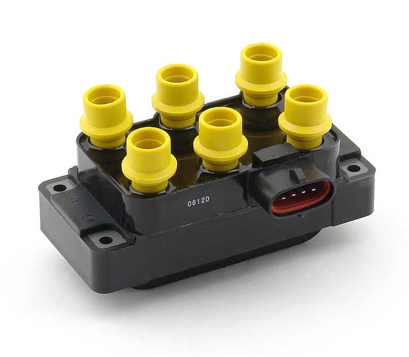 ACCEL 140035 SuperCoil Ignition Coil; 6 Tower EDIS w/Horizontal Plug; Yellow; - Truck Part Superstore