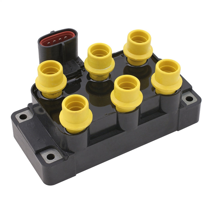 ACCEL 140036 SuperCoil Ignition Coil; 6 Tower EDIS w/Vertical Plug; Yellow; - Truck Part Superstore