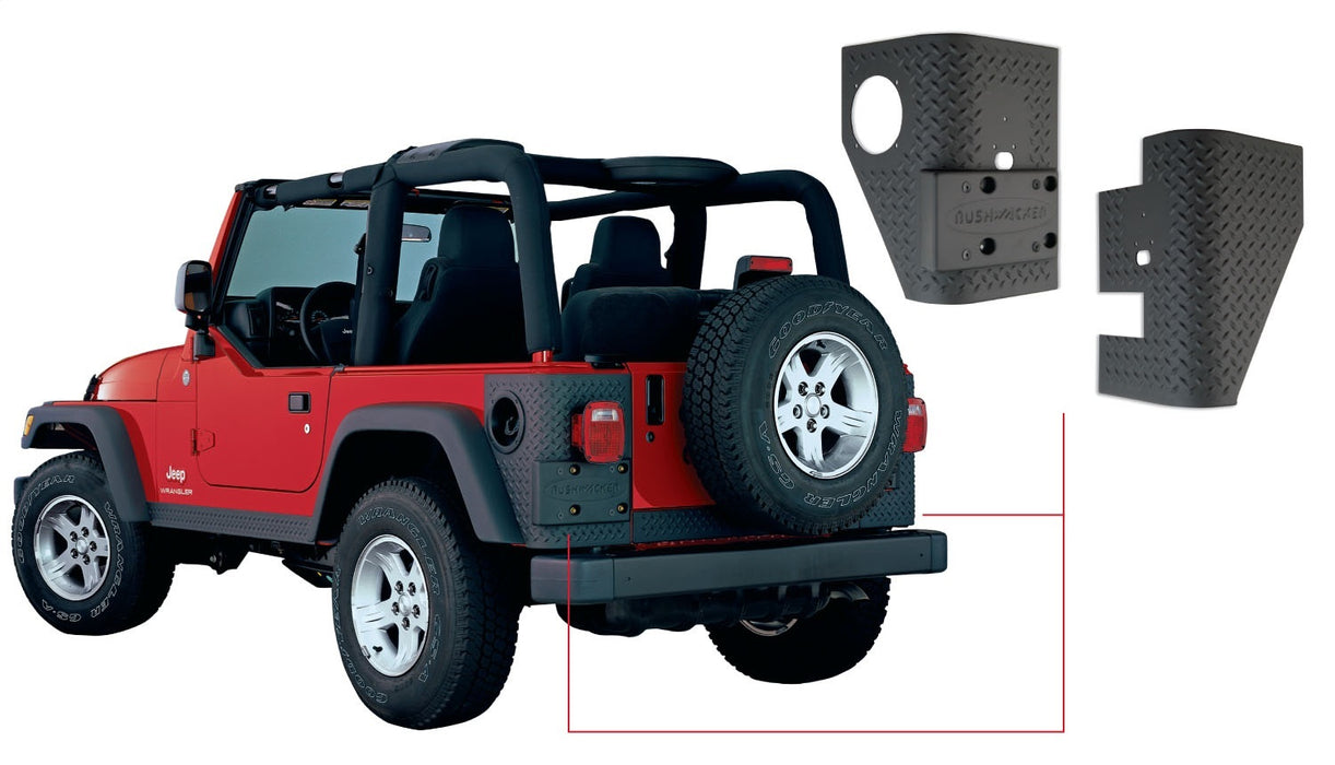 Bushwacker 14004 TrailArmor™ Corner Guard; Rear; OE Matte Black; For Factory Fender Flares; - Truck Part Superstore