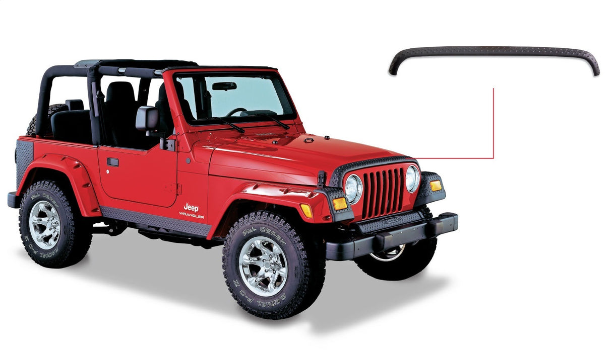 Bushwacker 14006 TrailArmor™ Hood Stone Guard; OE Matte Black; - Truck Part Superstore