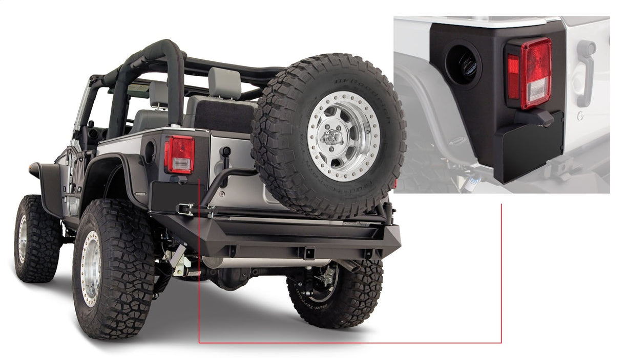 Bushwacker 14009 TrailArmor™ Corner Guard; OE Matte Black; Rear; - Truck Part Superstore