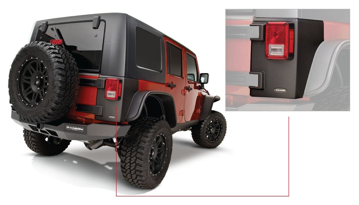 Bushwacker 14010 TrailArmor™ Corner Guard; OE Matte Black; Rear; - Truck Part Superstore