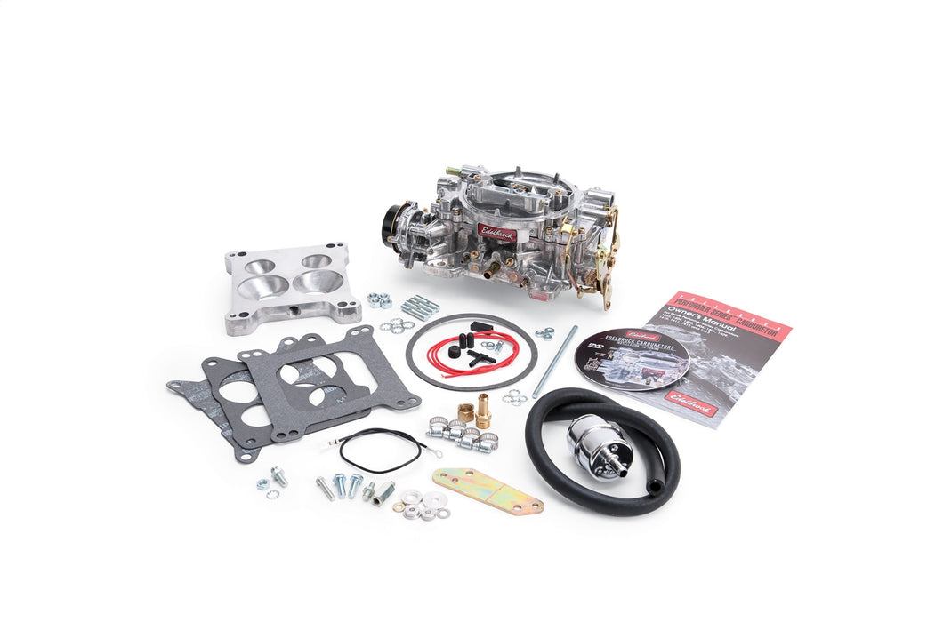 Edelbrock 14065 CARB PERF SERIES ELECTRIC CHOKE 600 CFM SQ. FLANGE QUADRAJET ADAPTER KIT SATIN - Truck Part Superstore