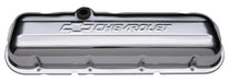 Chevrolet Performance Parts 141-114 Engine Valve Covers Stamped Steel Short Chrome w/ Bowtie Logo Fits BB Chevy Embossed Chevrolet & Bowtie Logos Chevrolet Performance Parts - Truck Part Superstore