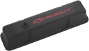 Chevrolet Performance Parts 141-116 Engine Valve Covers Tall Style Die Cast Black with Bowtie Logo Fits SB Chevy Recessed Red Chevrolet & Bowtie Logos Chevrolet Performance Parts - Truck Part Superstore