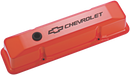 Chevrolet Performance Parts 141-118 Chevrolet & Bowtie Emblem Die-Cast Valve Covers Recessed Emblem Orange Recessed Black Chevrolet & Bowtie Logos Chevrolet Performance Parts - Truck Part Superstore