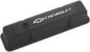 Chevrolet Performance Parts 141-119 Chevrolet & Bowtie Emblem Die-Cast Valve Covers Raised Emblem Black Crinkle Raised Chevrolet & Bowtie Logos Chevrolet Performance Parts - Truck Part Superstore