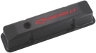 Chevrolet Performance Parts 141-121 Chevrolet & Bowtie Emblem Die-Cast Valve Covers Recessed Red Carbon Style Recessed Red Chevrolet & Bowtie Logos Chevrolet Performance Parts - Truck Part Superstore