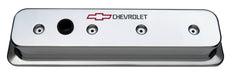 Chevrolet Performance Parts 141-132 Engine Valve Covers Center Bolt Style Die Cast Chrome w/Bowtie Logo SB Chevy Recessed Black Chevrolet & Red Bowtie Logos Chevrolet Performance Parts - Truck Part Superstore