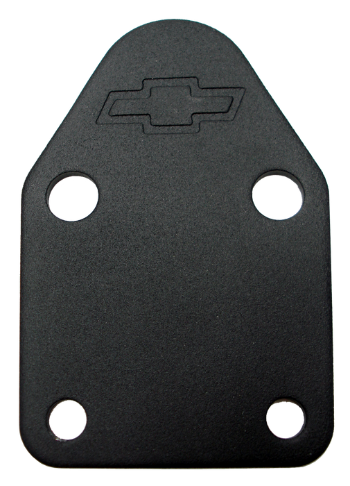 Chevrolet Performance Parts 141-212 Fuel Pump Block-Off Plate Black Crinkle with Bowtie Fits SB Chevy V8 Engines Chevrolet Performance Parts - Truck Part Superstore