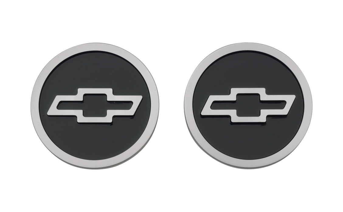 Chevrolet Performance Parts 141-232 Freeze Plug Inserts Black with Raised Bowtie Emblem For SB Chevy Engine Pair Chevrolet Performance Parts - Truck Part Superstore