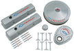Chevrolet Performance Parts 141-360 Engine Dress-Up Kit Gray w/Blue Bowtie Logo Fits SB Block Chevy Engines Tall Powdercoat Chevrolet Performance Parts - Truck Part Superstore