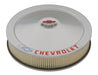 Chevrolet Performance Parts 141-362 Engine Air Cleaner Kit 14 Inch Diameter Metallic Gray Chevy Lettering W/ Bowtie Nut Chevrolet Performance Parts - Truck Part Superstore