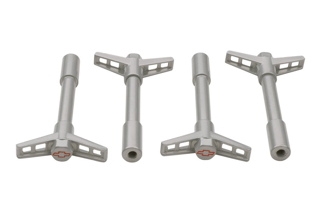 Chevrolet Performance Parts 141-364 Engine Valve Cover Wing Nuts Steel Gray Bowtie Logo 1/4-20 Thread 4 Pack Red Bowtie Chevrolet Performance Parts - Truck Part Superstore