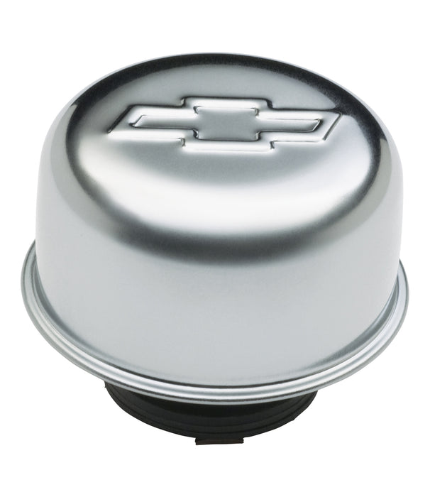 Chevrolet Performance Parts 141-618 Valve Cover Breather Cap Chrome Twist-On Type 3 Inch Diameter With Bowtie Logo Chevrolet Performance Parts - Truck Part Superstore