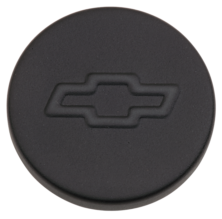 Chevrolet Performance Parts 141-629 Engine Oil Filler Cap Push-In Style 1.22 Hole Bowtie Logo Black Crinkle Chevrolet Performance Parts - Truck Part Superstore