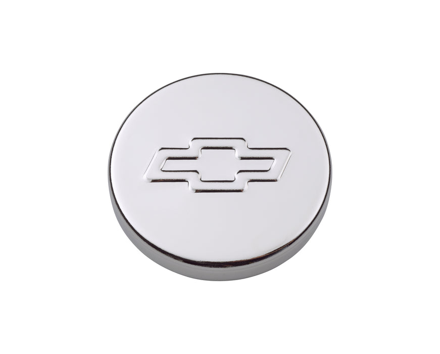 Chevrolet Performance Parts 141-630 Engine Oil Filler Cap Push-In Style 1.22 Hole Embossed Bowtie Logo Chrome Chevrolet Performance Parts - Truck Part Superstore
