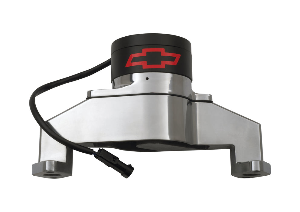 Chevrolet Performance Parts 141-670 Electric Engine Water Pump Aluminum Polished with Bowtie Logo Fits BB Chevy Chevrolet Performance Parts - Truck Part Superstore