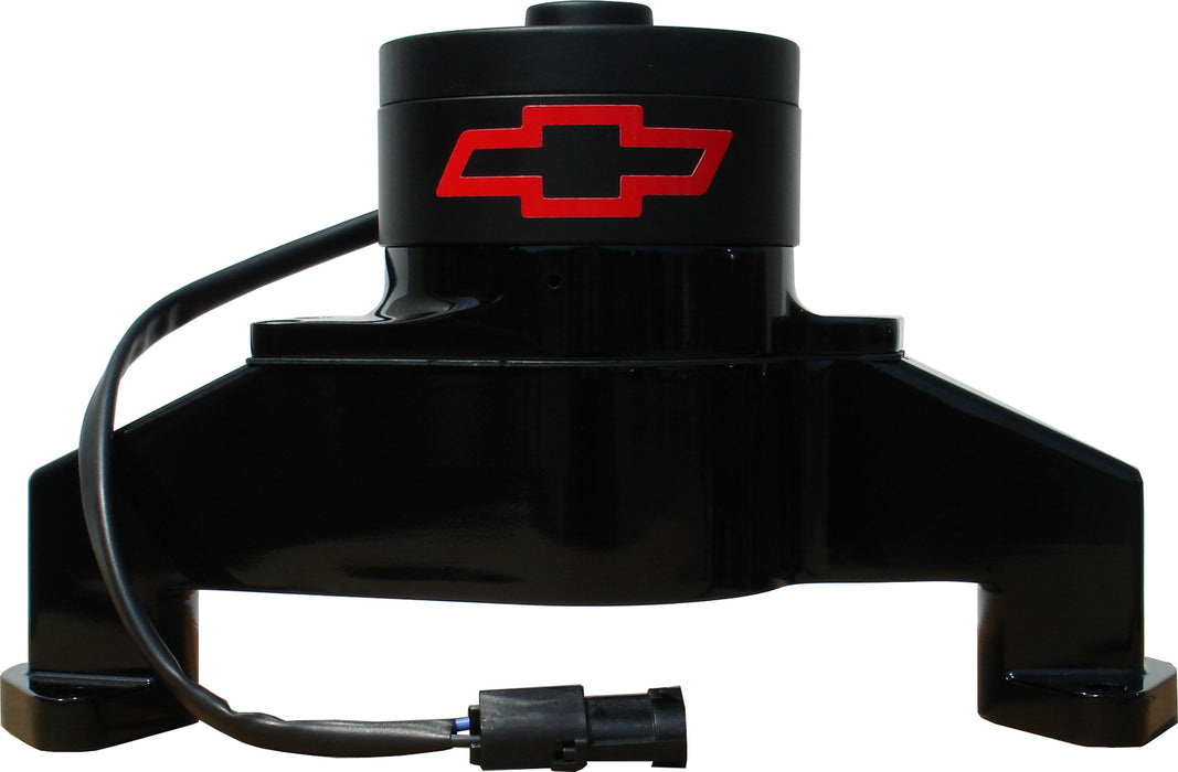 Chevrolet Performance Parts 141-674 Electric Engine Water Pump Aluminum Black with Bowtie Logo Fits BB Chevy Chevrolet Performance Parts - Truck Part Superstore